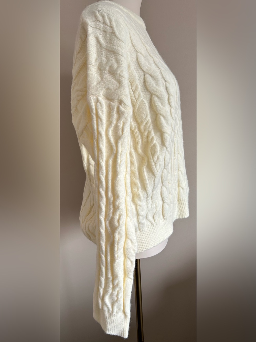 NWT - Cider Cream Multi-Cable Knit Pullover - Picture 7 of 15